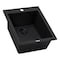 Ruvati 16"x20" Dual-Mnt Granite Composite Sgl Bowl Kitchen Sink, Blk RVG1016BK - alternate 4
